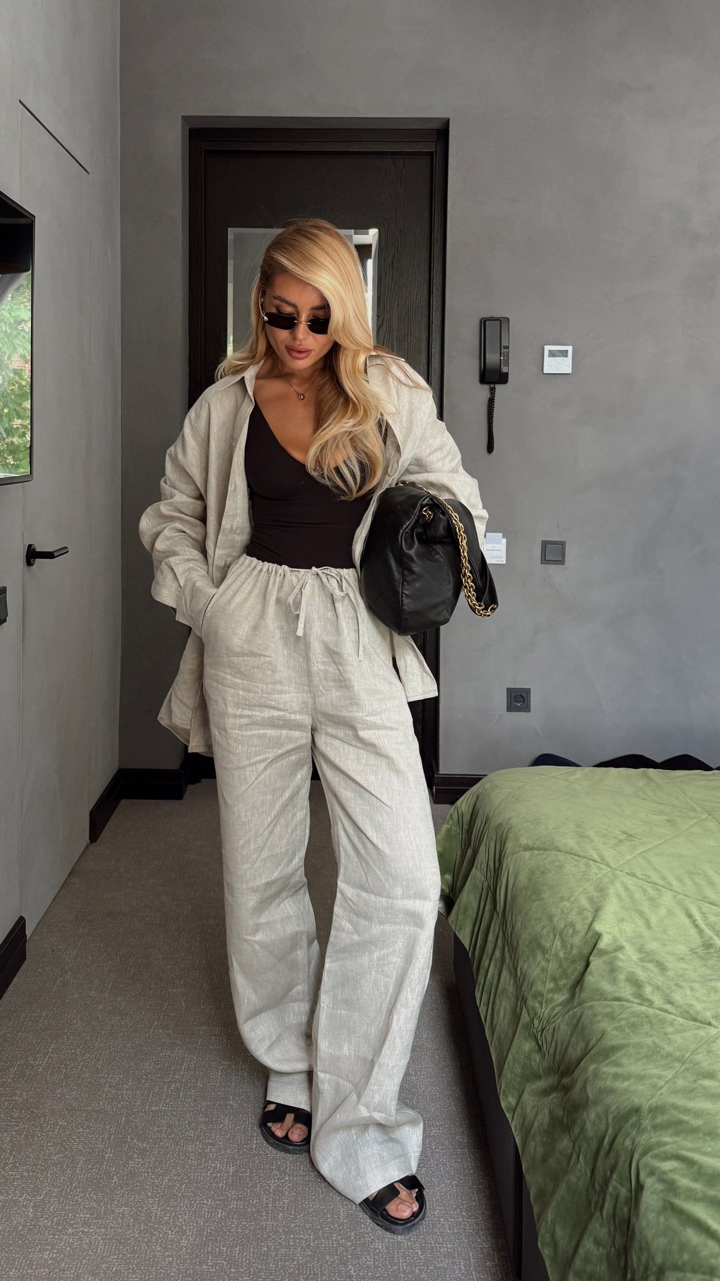 Linen suit with pants