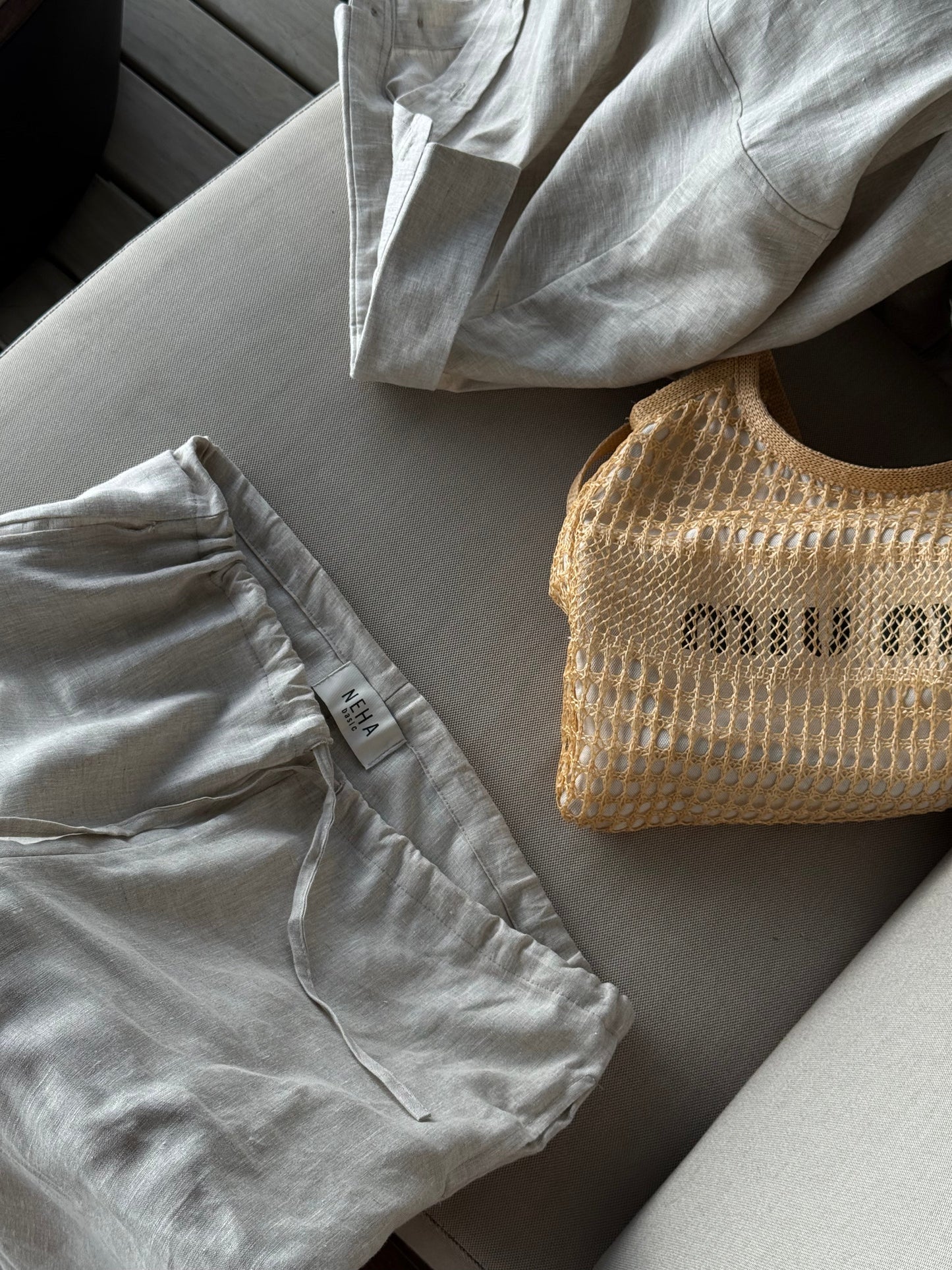 Linen suit with pants